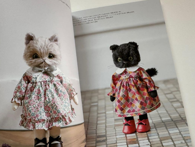 Parico Dall Dress Up Stuffed Cat Doll - Japanese Craft Book