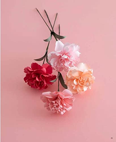 Beautiful three - dimensional flowers made from paper - Japanese Craft Book