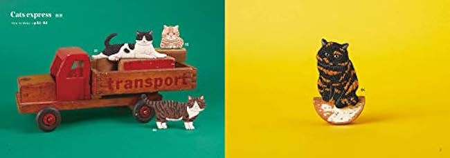 Various cats made of felt and embroidery (ahoy embroidery) - Japanese Craft Book
