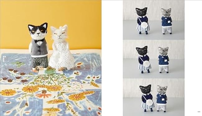 Wool felt little cat army (MTK Sheep)- Japanese Craft Book