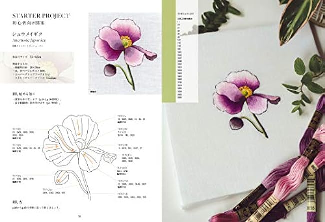 Enjoy embroidery with flowers from the Royal Botanic Gardens: Embroidery designs derived from botanical paintings at Kew Gardens Trish Barr, Shizuyo Saito - Japanese Craft Book