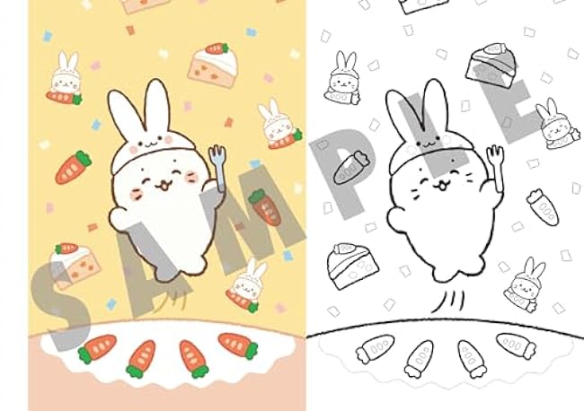 Sirotan Relaxing coloring POSTCARD Book - Japanese Coloring Book