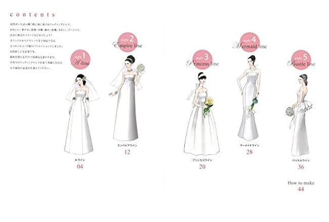 Customizable wedding & color dresses Sewing Patterns - Japanese Craft Book