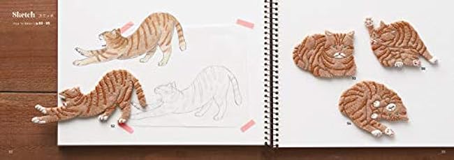 Various cats made of felt and embroidery (ahoy embroidery) - Japanese Craft Book