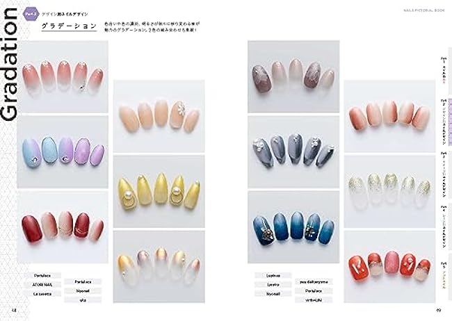 Illustrated book of nails Japanese Nail Design Art Book How to Nail design Self nail - Japanese Craft Book