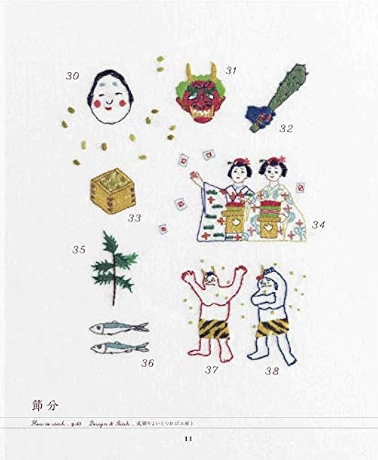 Easy one-point stitching! Cute lucky charm embroidery - Japanese Craft Book