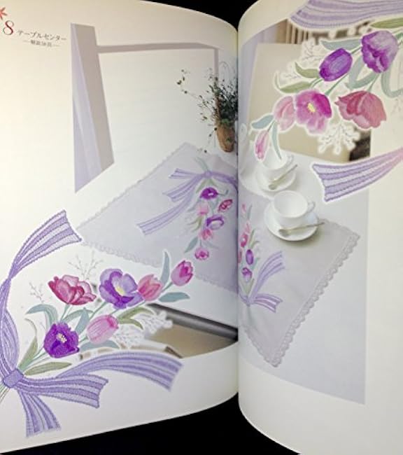 French embroidery and designs 117 flowers and ribbons Sadako Totsuka - Japanese Craft Book