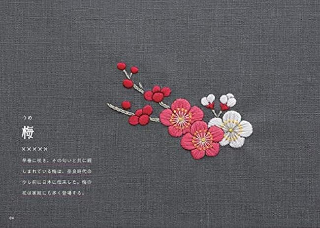 Japanese pattern embroidery (ONDORI-BOOKS) (EMBROIDERY MINI BOOK)  - Japanese Craft Book
