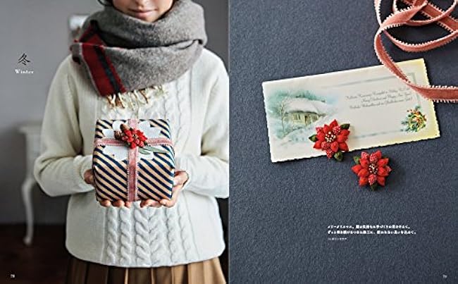 TSUMAMI flowers 50 design - Pattern Sewing Thumbwork Flower motif hair Accessories - Japanese Craft Book