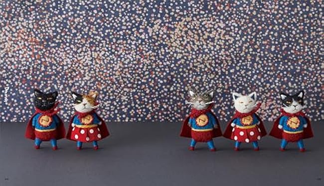 Wool felt little cat army (MTK Sheep)- Japanese Craft Book