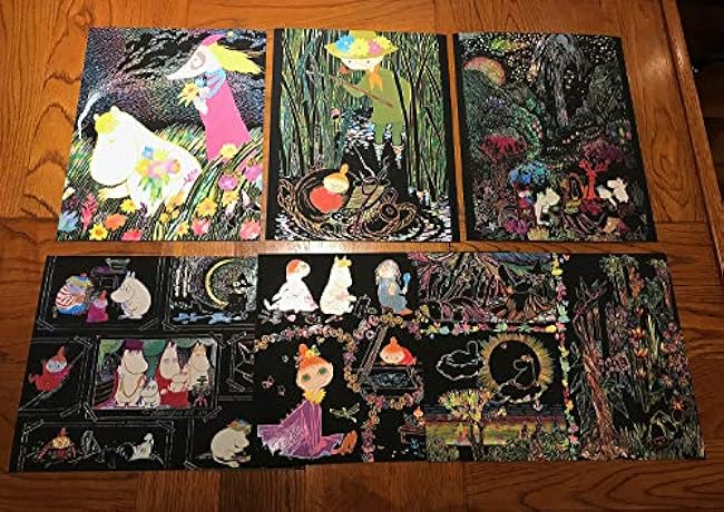 MOOMIN The story of Moominvalley The world of Tove Jansson - Japanese Healing Scratch Art Book
