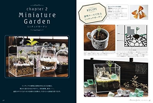 Mineral Terrarium Recipe Mineral garden in an aquarium and glass bottle - Japanese Craft Book