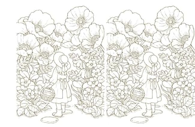 Revised version of my coloring book POST CARD BOOK Story of a Forest Girl Japanese Coloring Book