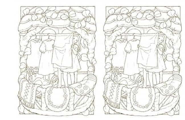 Revised version of my coloring book POST CARD BOOK Story of a Forest Girl Japanese Coloring Book