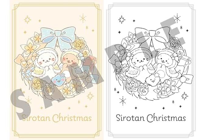 Sirotan Relaxing coloring POSTCARD Book - Japanese Coloring Book