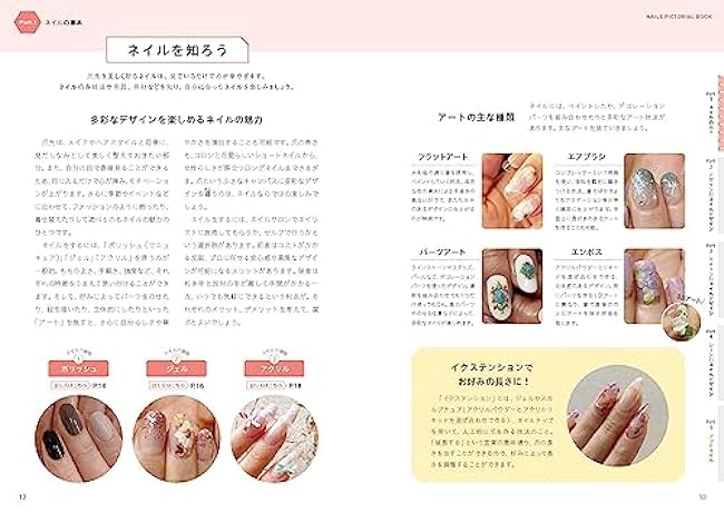 Illustrated book of nails Japanese Nail Design Art Book How to Nail design Self nail - Japanese Craft Book