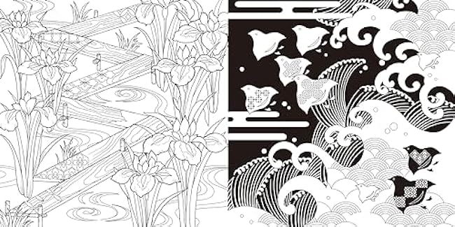 Traditional Japanese Coloring Book - Japanese Coloring Book