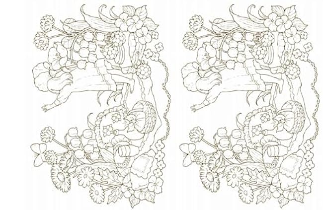 Revised version of my coloring book POST CARD BOOK Story of a Forest Girl Japanese Coloring Book