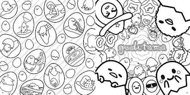 Gudetama play coloring book Japanese Coloring Book
