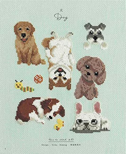 Enjoy nature and animal embroidery with cross stitch - Japanese Craft Book