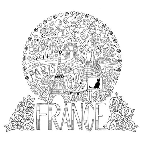 Around the World Coloring Book Around the World Trip Cute and Fun - Japanese Coloring Book