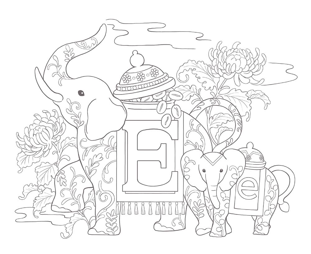 Coloring Book Series: Animals and the Mysterious ABC - Animals and the World of A to Z - Japanese Craft Book