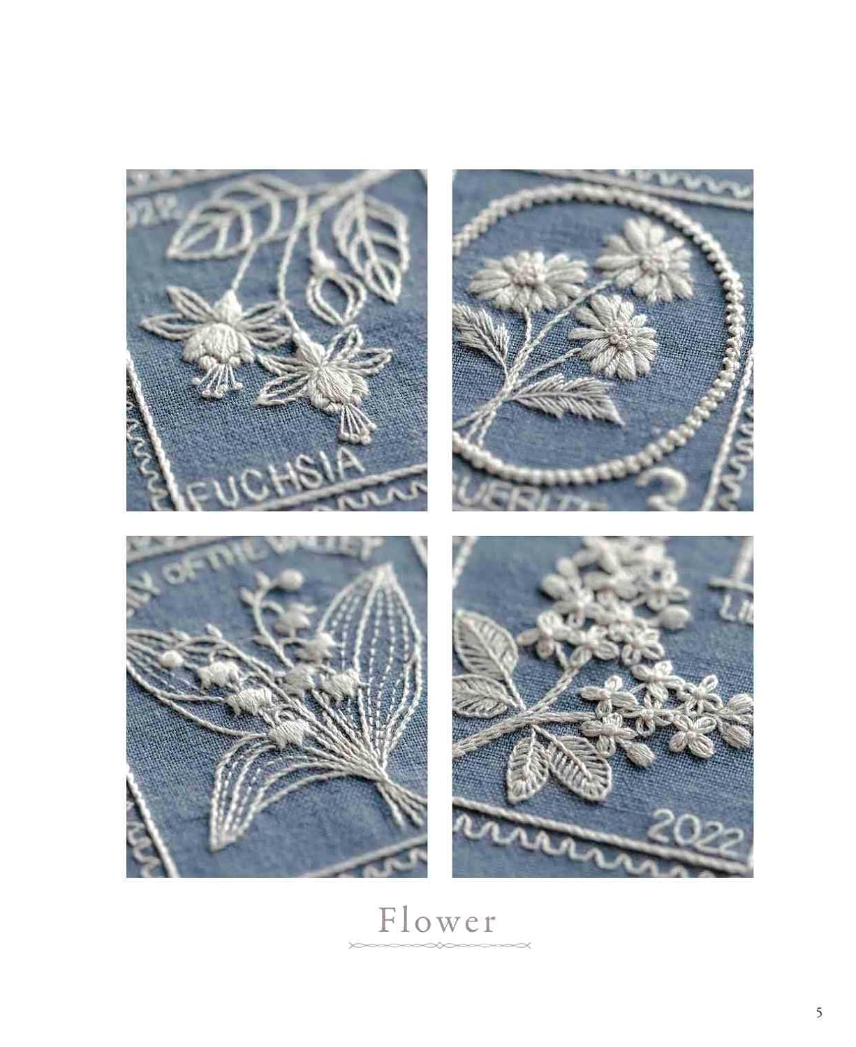 Beautiful white European embroidery in one color  - Japanese Craft Book