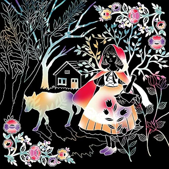 Scratch art that adjusts the autonomic nervous system: A princess and a wonderful story Japanese Coloring Book