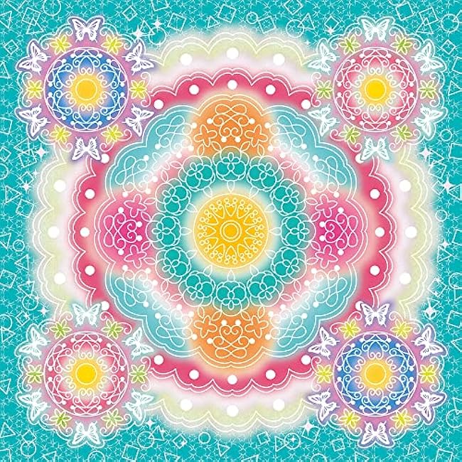 Scratch art to improve the autonomic nervous system Flower kaleidoscope to enjoy colors Japanese Coloring Book