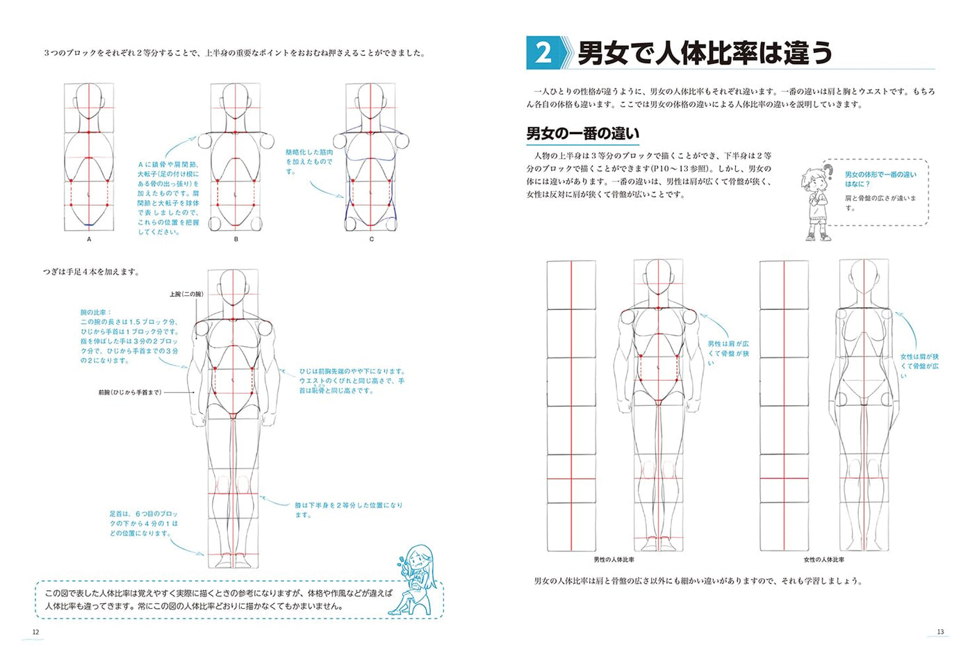 Introduction to drawing the structure and movement of the human body - Complete explanation of important points when drawing the human body Japanese Craft Book