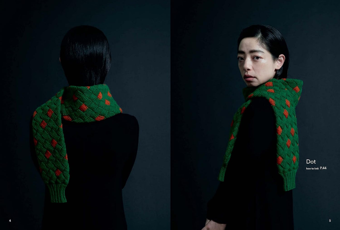 Kazekobo's stole Knitted fabric Yoko Fukuda Reversible weaving, basket weaving, brioche weaving - Japanese Craft Book