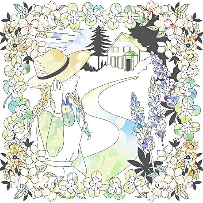 Scratch art that adjusts the autonomic nervous system: A princess and a wonderful story Japanese Coloring Book