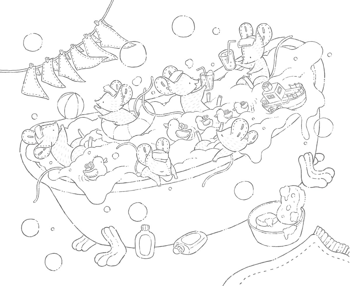 Midnight Tea Party with Stuffed Animals (TOKIMEKU series Ver. 8) - Exciting Coloring Book Series - Japanese Coloring Book