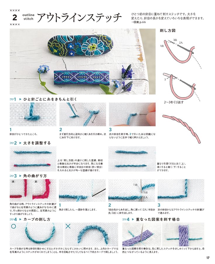 Embroidery tips and unique stitches that anyone can master Japanese Craft Book