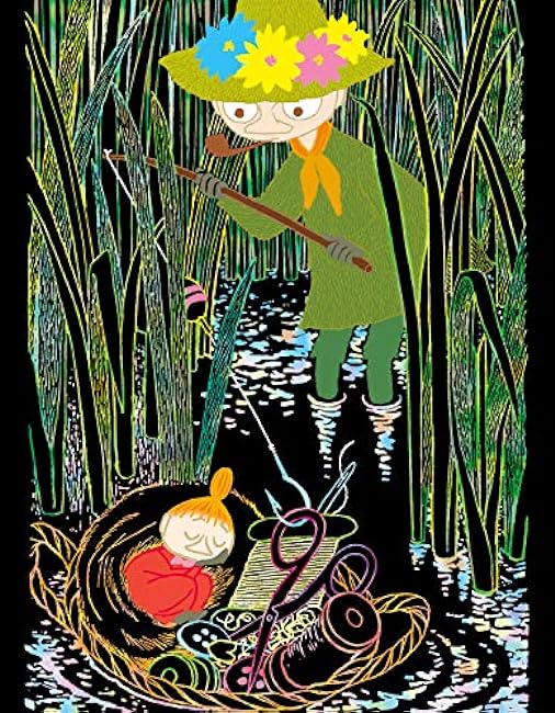 MOOMIN The story of Moominvalley The world of Tove Jansson - Japanese Healing Scratch Art Book