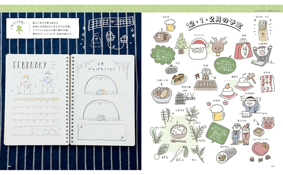 How to draw mini illustrations for notebooks and notebooks - Easy and cute with your regular pen! - Japanese Craft Book