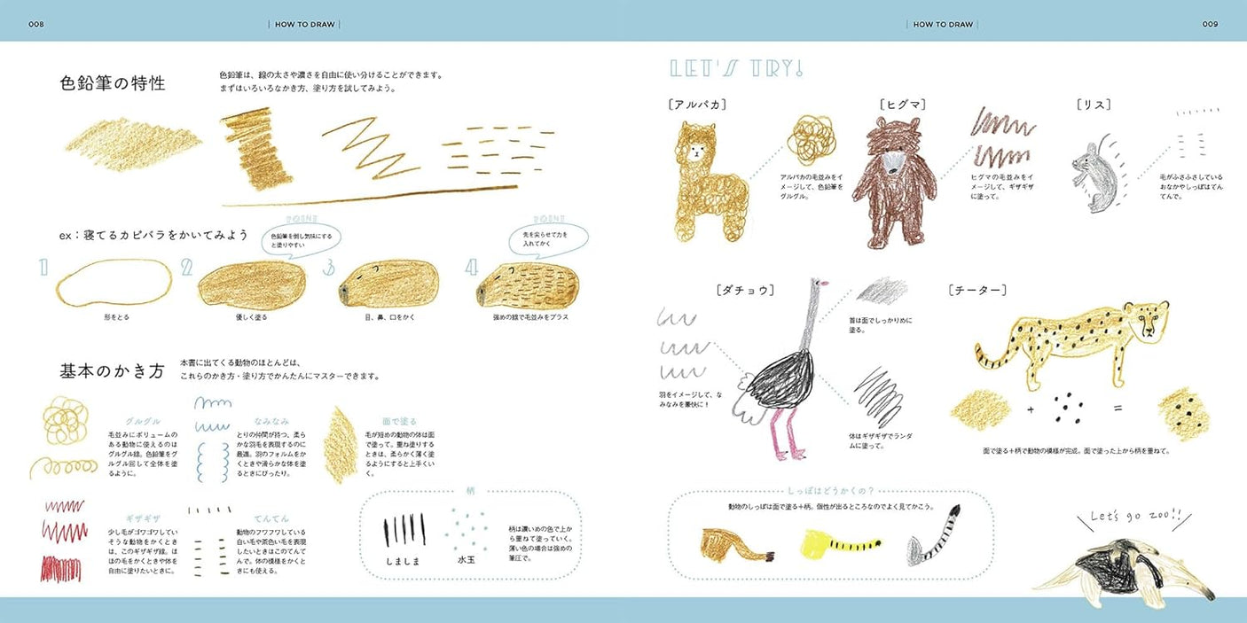 Miyata Chika's Drawing Zoo New Edition Japanese Craft Book