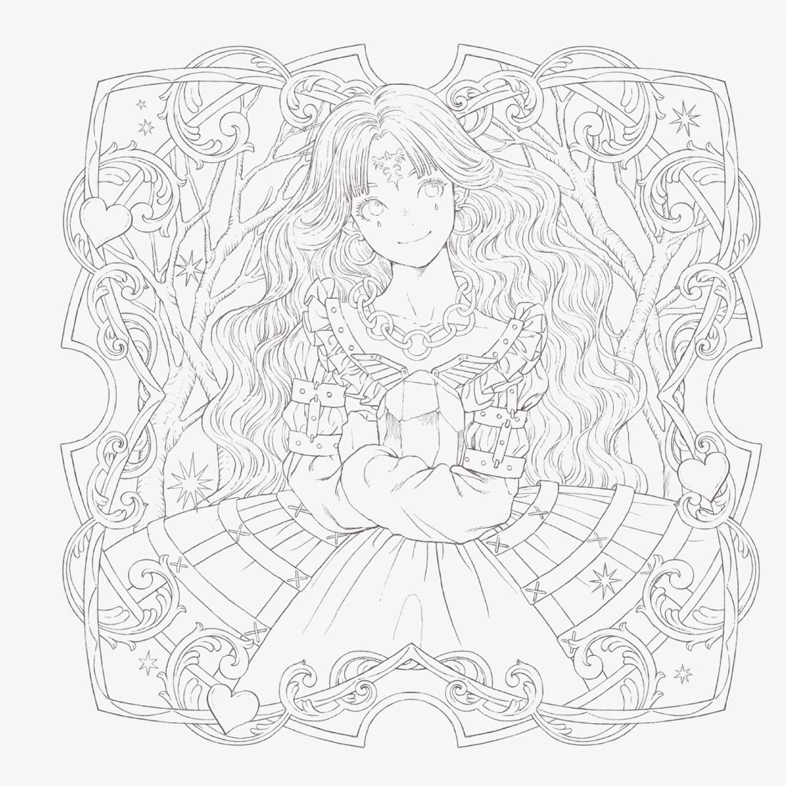 Victorian Fantasy Book Kuroimori Coloring Book - Japanese Craft Book