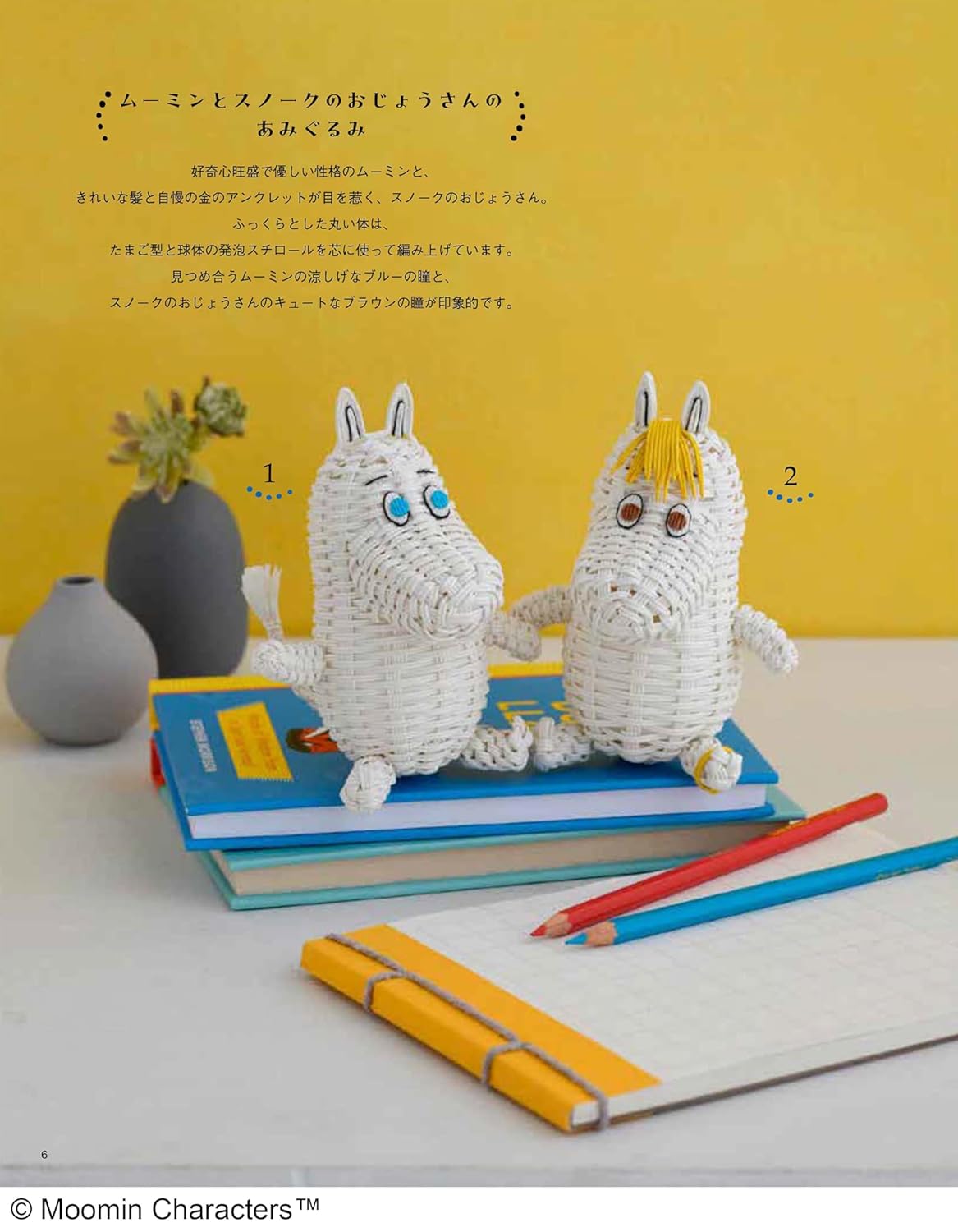 Moomin paper band goods and basket bags Japanese Craft Book