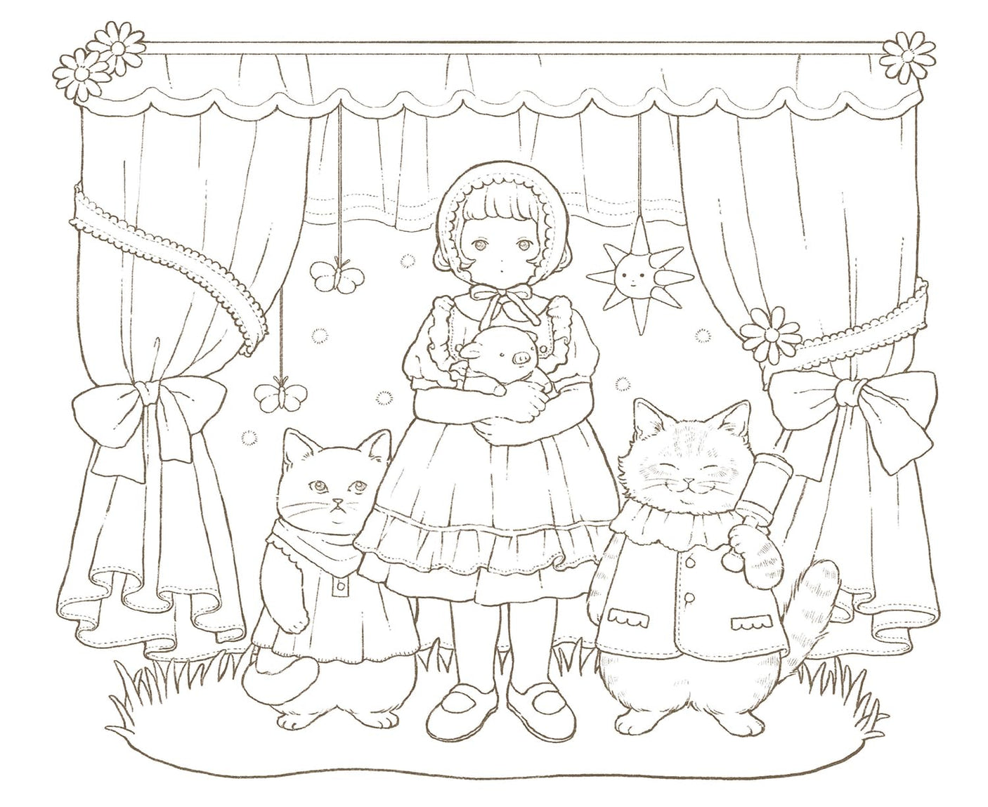 Alice and Dinah's Adventures in Wonderland: A Heart-Pounding Coloring Book Series - Japanese Craft Book