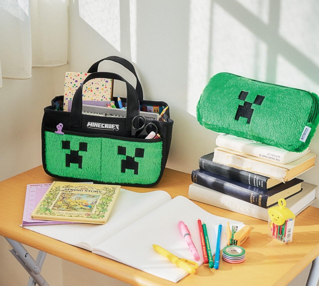 MINECRAFT Tidying up expert interior tote book, Creeper version