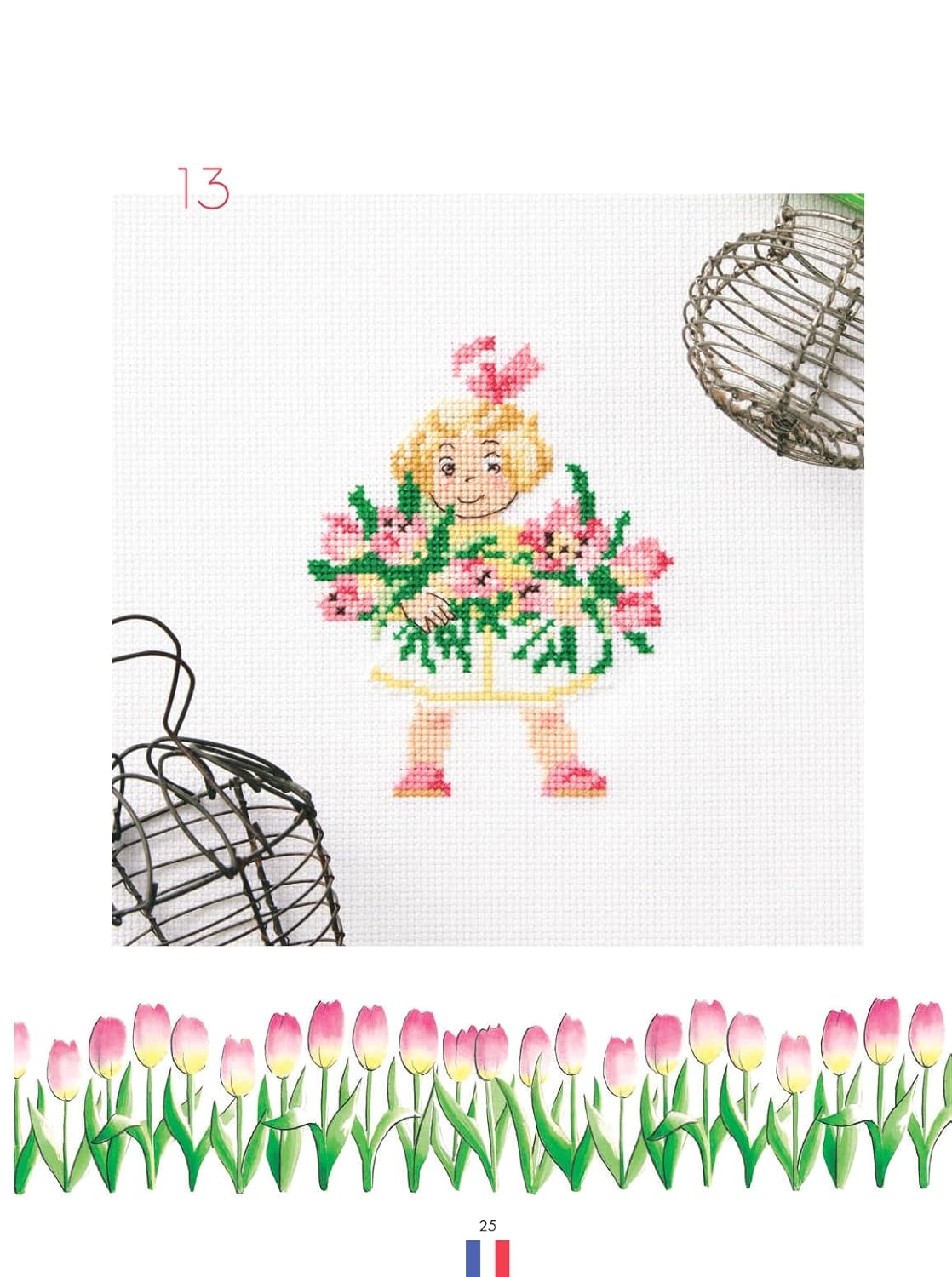 Les Triplets Cross Stitch Pattern Book - Japanese Craft Book