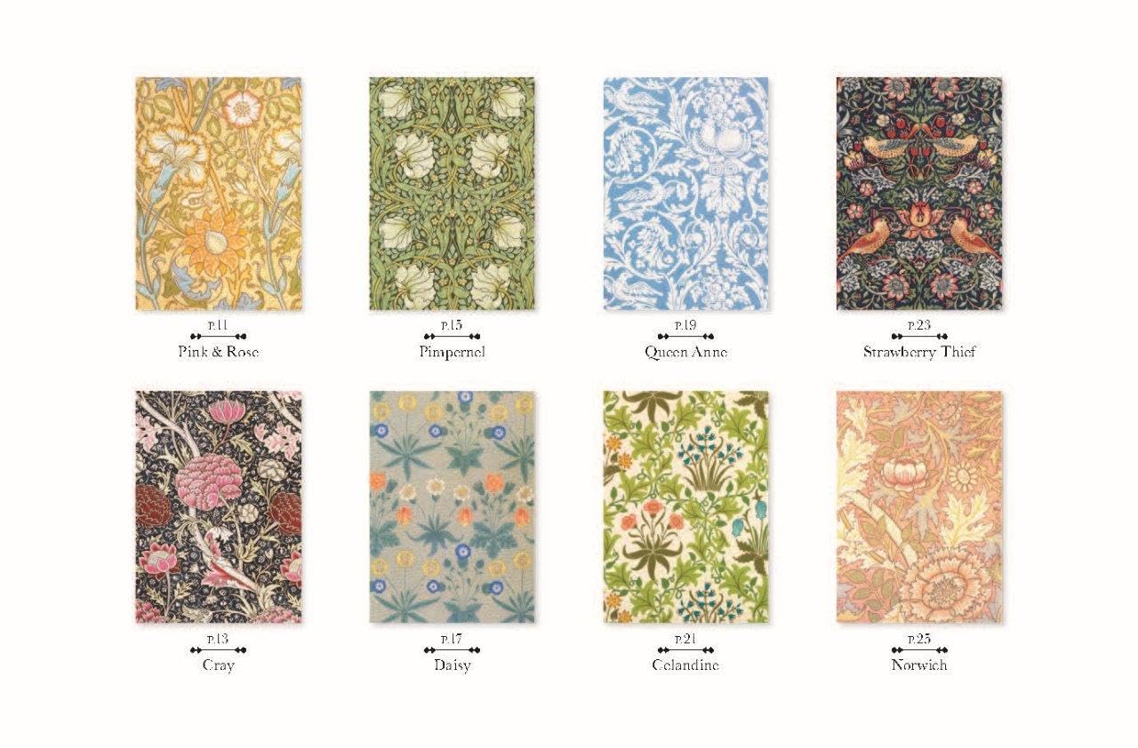 William Morris's Postcard Colouring Book - Delicate and elegant designs based on the natural world Japanese Coloring Book