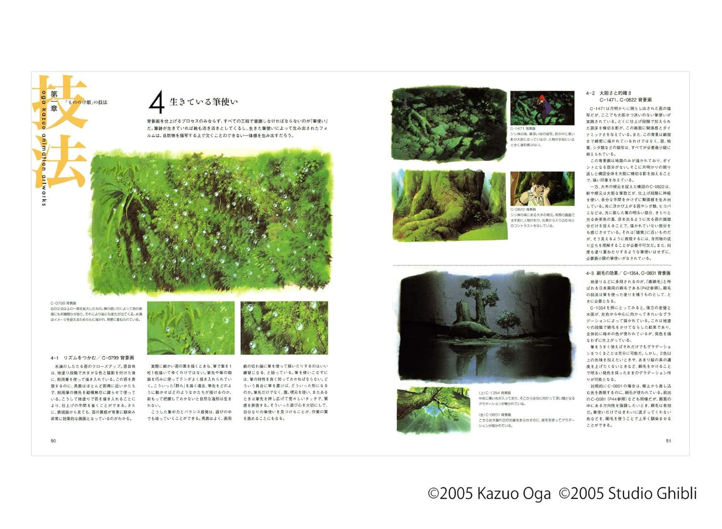 Kazuo Oga animation artworks Art Book II (Ghibli THE ART Series) - Japanese Craft Book