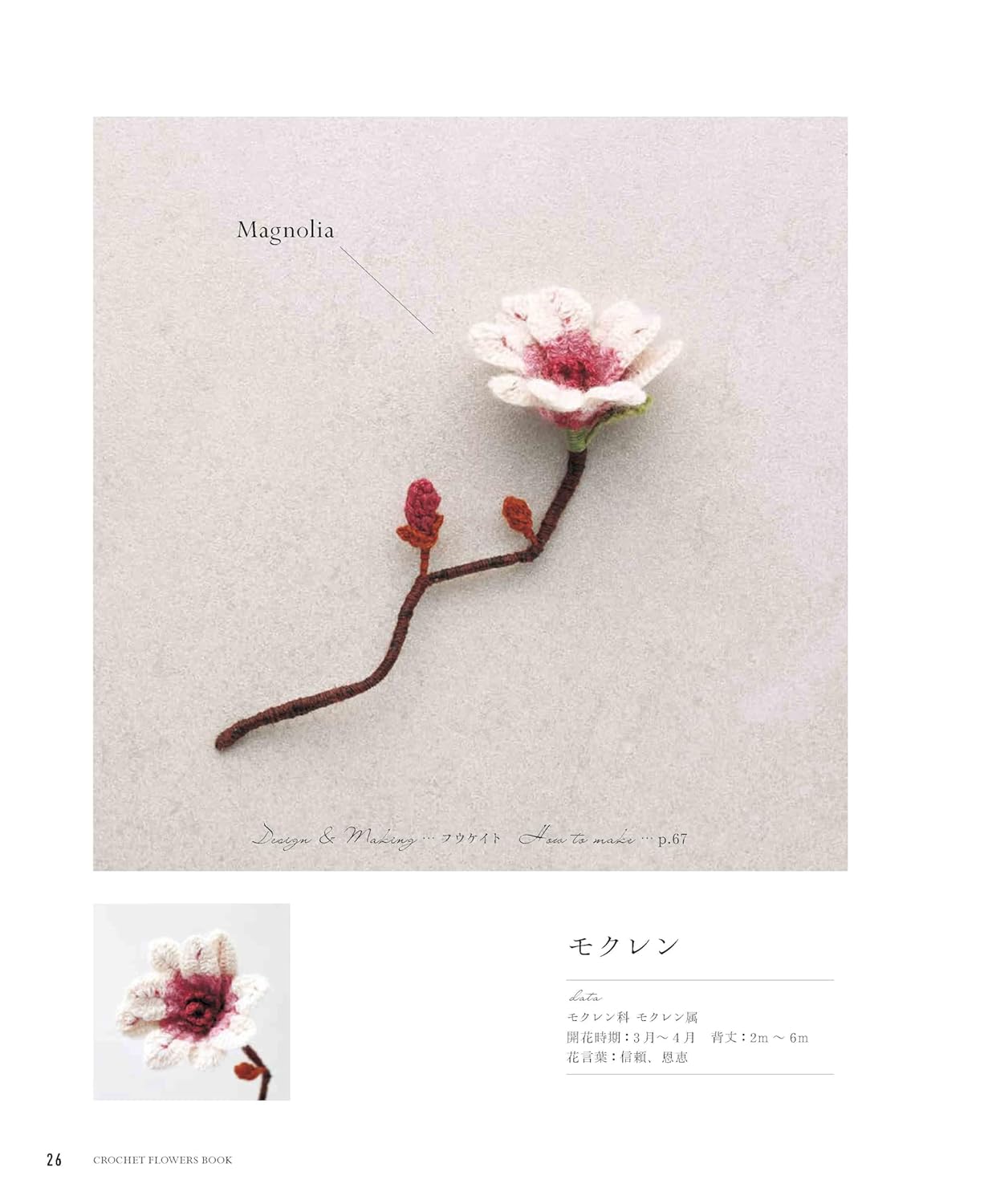 Crocheted by ECO VITA: An elegant flower encyclopedia Crochet Flowers Books - Japanese Craft Book