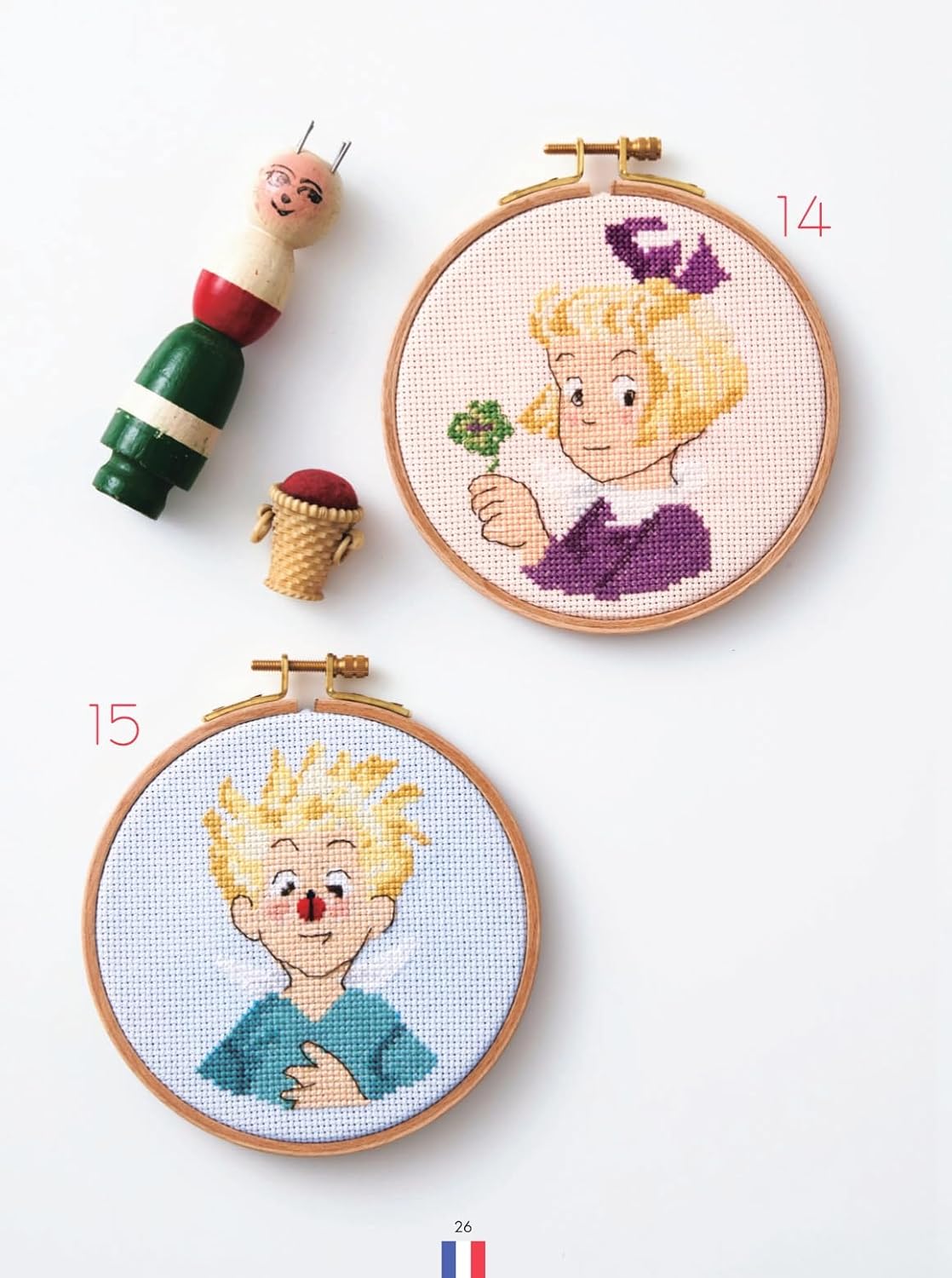 Les Triplets Cross Stitch Pattern Book - Japanese Craft Book