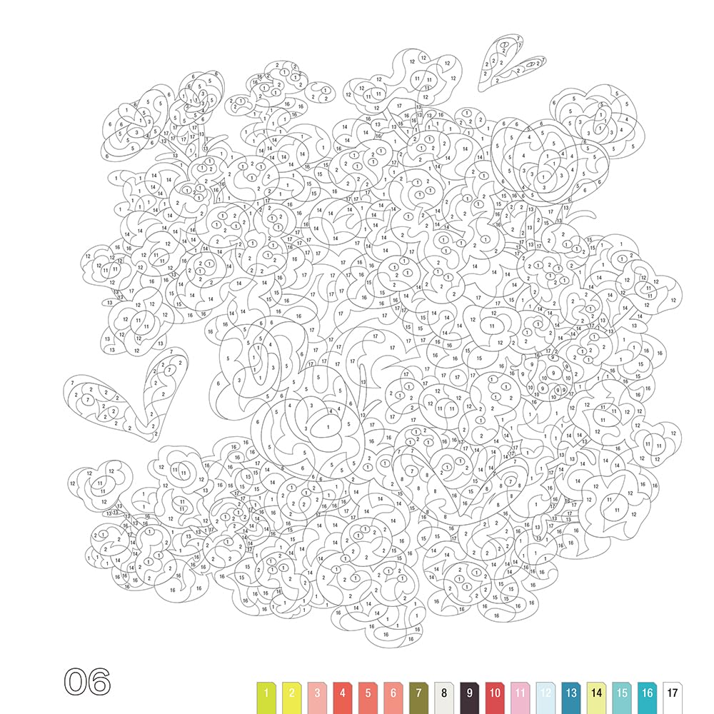A healing puzzle coloring book that resets your mind and gently stimulates your brain: A Rondo of Flowers and Animals. Japanese Craft Book