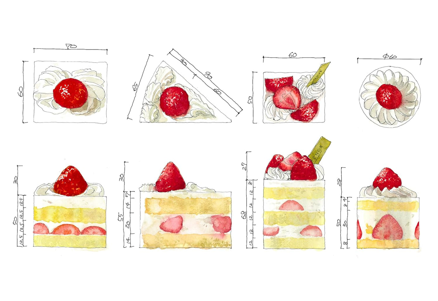 MEASURE Endo Satoshi's Watercolor Postcard Book - Japanese Craft Book