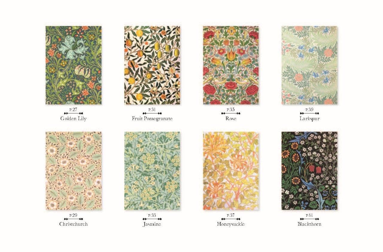 William Morris's Postcard Colouring Book - Delicate and elegant designs based on the natural world Japanese Coloring Book