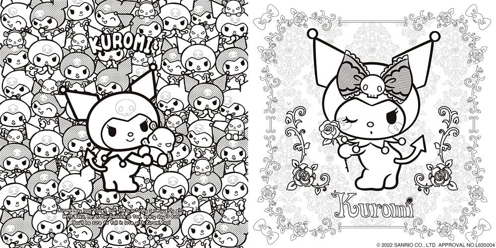 Kuromi Play Coloring Book illustration - Japanese Craft Book